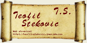 Teofil Steković vizit kartica